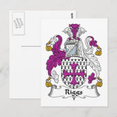 Riggs Family Crest Briefkaart (Voorkant / Achterkant)