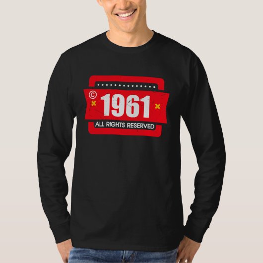 right 1961 All Rights Reserve T-shirt (Voorkant)