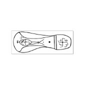 Right Footprint of extraterrestrial rubber stamp Rubberstempel (Afrduk)
