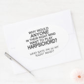 Right Mind Harpsichord Ovale Sticker (Envelop)