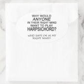 Right Mind Harpsichord Ovale Sticker (Tas)