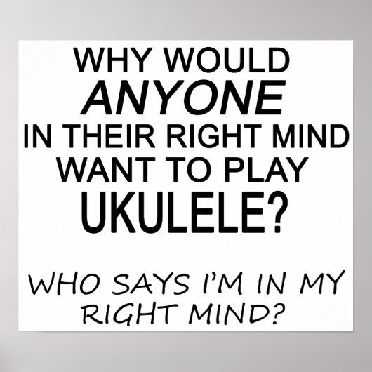 Right Mind Ukulele Poster (Voorkant)