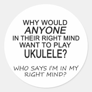 Right Mind Ukulele Ronde Sticker