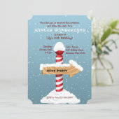 Right This Way Party Uitnodiging (Staand voorkant)