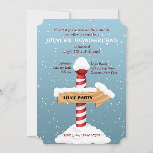 Right This Way Party Uitnodiging (Voorkant)