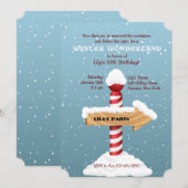 Right This Way Party Uitnodiging (Voorkant / Achterkant)