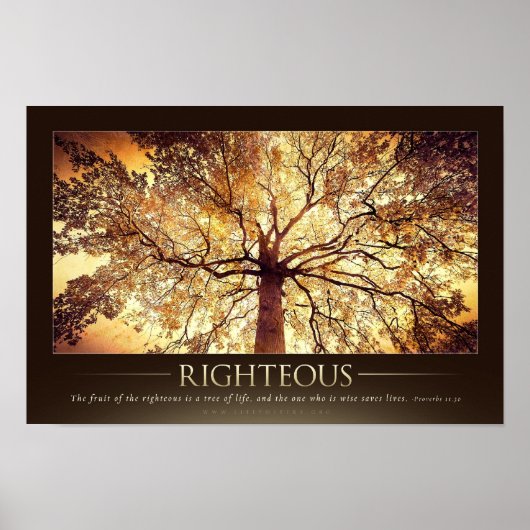 RIGHTEOUS - Christelijk Motivatie Poster (Voorkant)