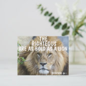 Righteous is vet als een leeuw briefkaart (Staand voorkant)
