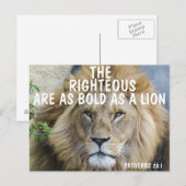 Righteous is vet als een leeuw briefkaart (Voorkant / Achterkant)