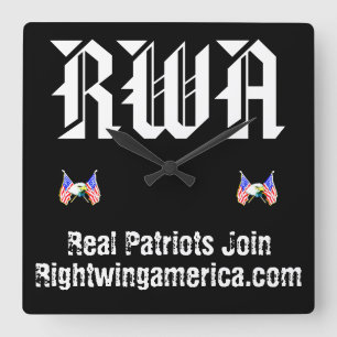 Rightwingamerica.com Vierkante Klok