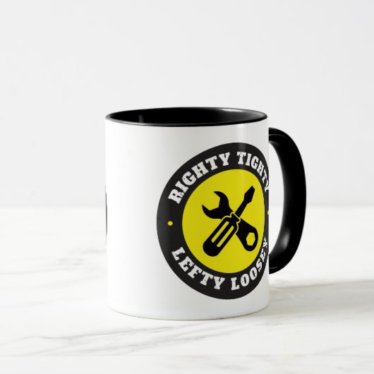 Righty Tighty Lefty Loosey Mok (Voorkant rechts)