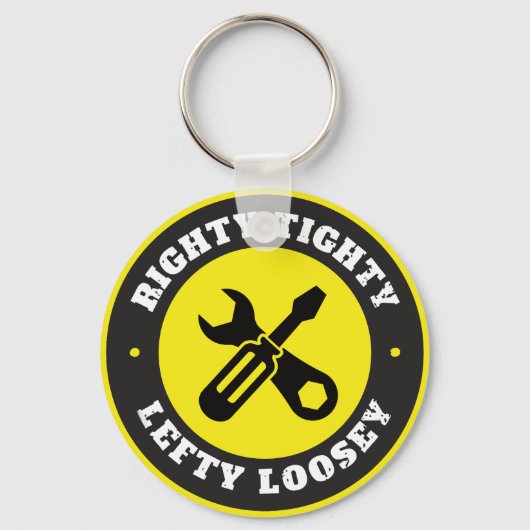 Righty Tighty Lefty Loosey Sleutelhanger (Achterkant)