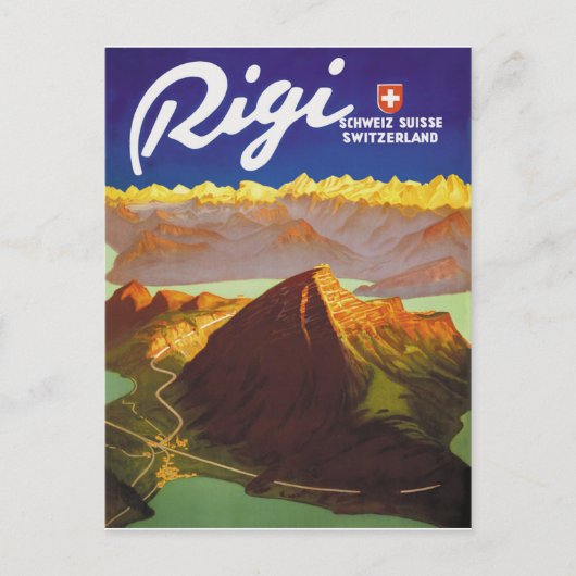 Rigi berg, Zwitserland Briefkaart (Voorkant)