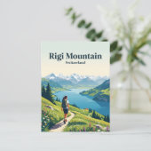 Rigi-berg Zwitserland Briefkaart (Staand voorkant)