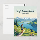 Rigi-berg Zwitserland Briefkaart (Voorkant / Achterkant)