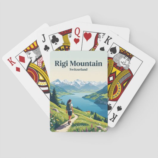 Rigi-berg Zwitserland Pokerkaarten (Achterkant)