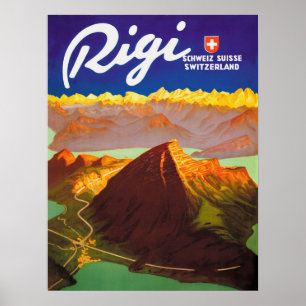 Rigi berg, Zwitserland Poster