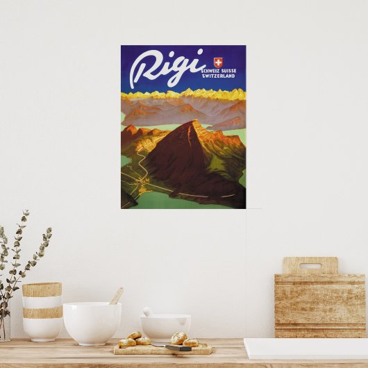 Rigi berg, Zwitserland Poster (Keuken)