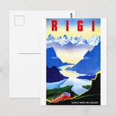 Rigi berrail, Zwitserland, vintage-reis Briefkaart (Voorkant / Achterkant)