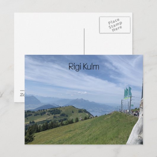 Rigi Kulm Zwitserland Briefkaart (Voorkant / Achterkant)