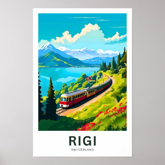 Rigi Zwitserland Reisprint Poster (Voorkant)