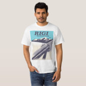 Rigi Zwitserland ski reisposter T-shirt (Voorkant volledig)