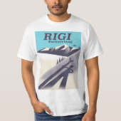 Rigi Zwitserland ski reisposter T-shirt (Voorkant)