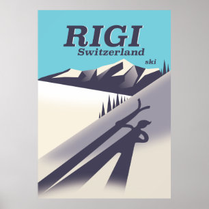 Rigi Zwitserland skiposter Poster