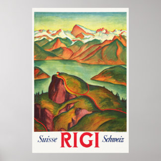 Rigi Zwitserland Vintage Poster 1933