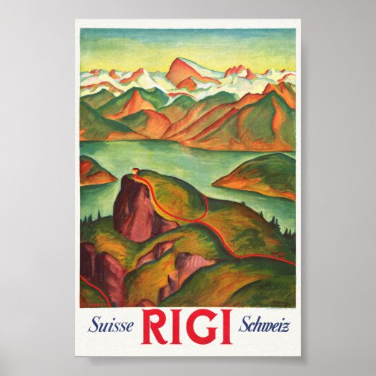Rigi Zwitserland Vintage Poster 1933 (Voorkant)