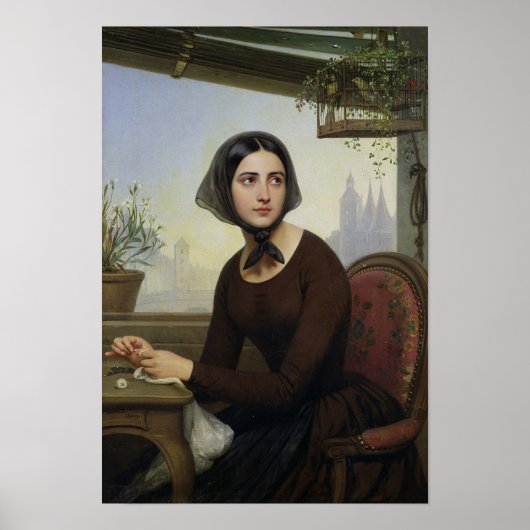 Rigolette probeert zichzelf af te leiden poster (Voorkant)
