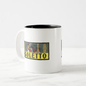 Rigoletto Cigar Label Tweekleurige Koffiemok (Voorkant links)