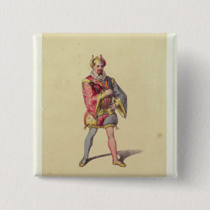 Rigoletto uit 'Rigoletto' Vierkante Button 5,1 Cm