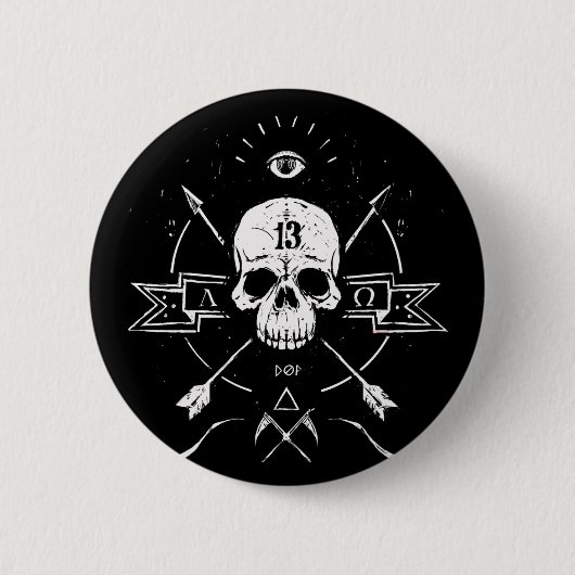 Rigor Mortis Ronde Button 5,7 Cm (Voorkant)