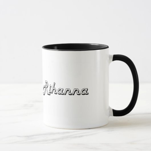 Rihanna Classic Retro Name Design Mok (Rechts)