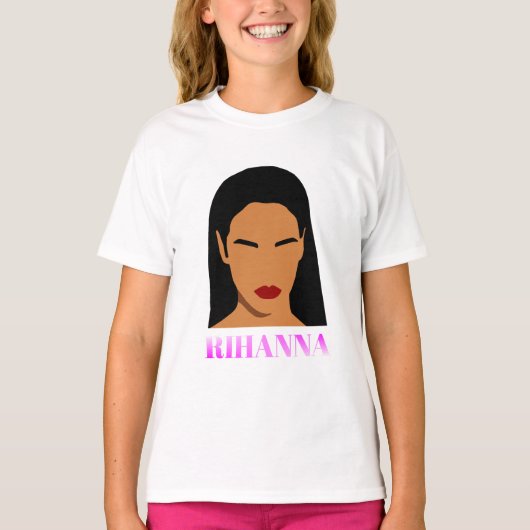 Rihanna illustratie t-shirt (Voorkant)