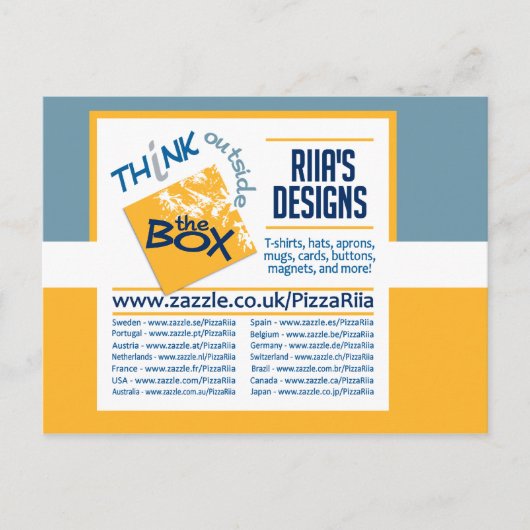 Riia's Design briefkaart (Voorkant)