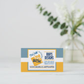 Riia's Design visitekaartjes (Staand voorkant)