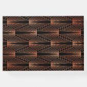 Rij 20s Grote Gatsby Copper Art Deco Wedding Gastenboek (Achterkant)