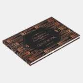 Rij 20s Grote Gatsby Copper Art Deco Wedding Gastenboek (Hoek)