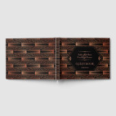 Rij 20s Grote Gatsby Copper Art Deco Wedding Gastenboek (Volledig)
