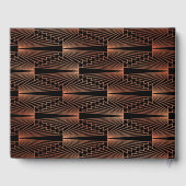 Rij 20s Grote Gatsby Copper Art Deco Wedding Gastenboek (Achterkant)