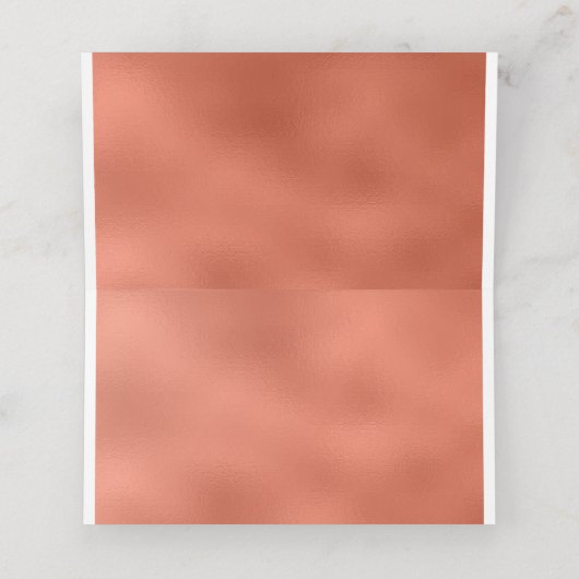 Rij 20s Grote Gatsby Copper Art Deco Wedding Plaatskaartje (Binnenkant ongevouwen)