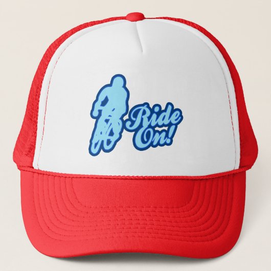 Rij aan! (blauw) trucker pet (Voorkant)