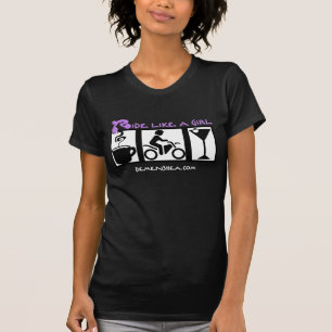 Rij als een meisje-koffie-lift-martini! t-shirt