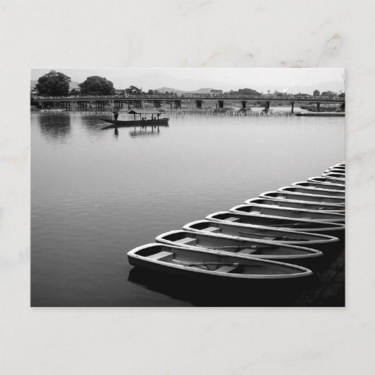 Rij Boats: Arashiyama, Briefkaart van Kyoto (Voorkant)