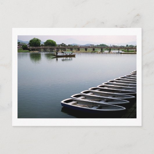 Rij Boats: Arashiyama, Briefkaart van Kyoto (Voorkant)