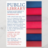 Rij boeken, bibliotheek Adverteren Flyer (Voorkant)