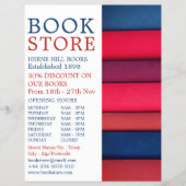 Rij boeken, boekwinkel Adverteren Flyer (Voorkant)