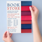 Rij boeken, boekwinkel Adverteren Flyer (Hand)